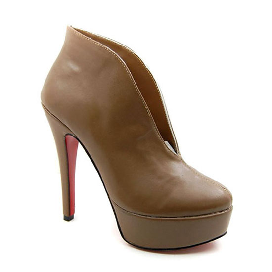 Christian Louboutin Miss Fast Plato 120mm Ankle Boots Brown